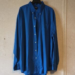 Chaps Royal Blue Casual Button-Down Shirt